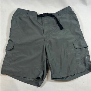 Sunseeker Shorts Men’s XL Gray Fishing Shorts Lined Belted Swimsuit